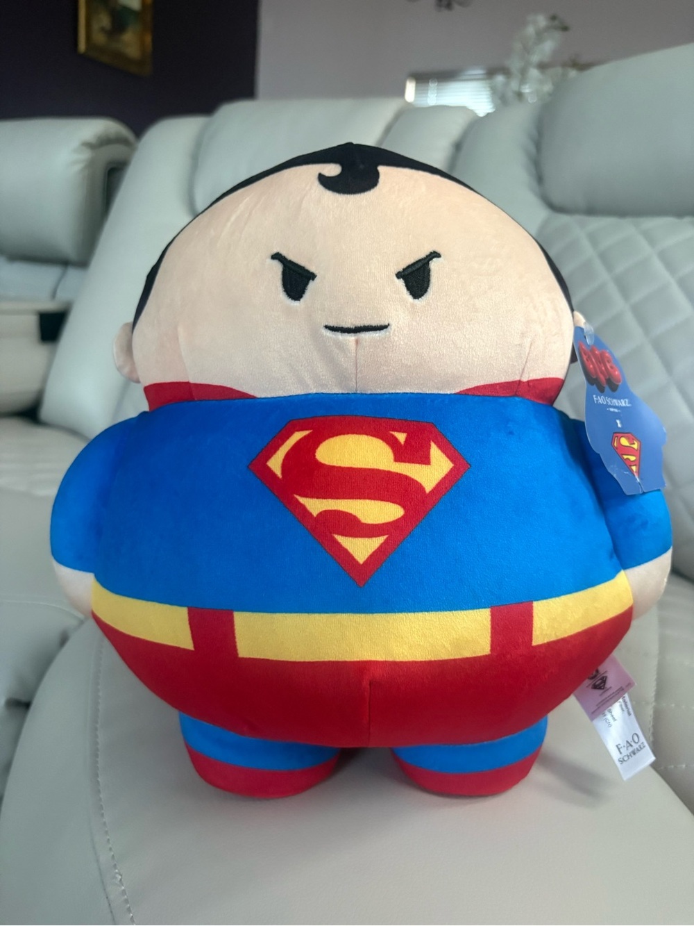 DC Superman Round Plush - Blue, Red & Yellow